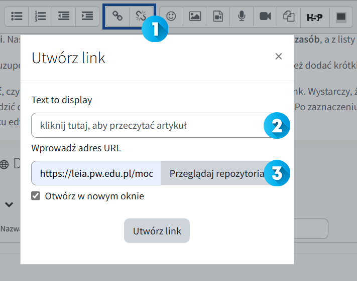 wstawianie linku na strone