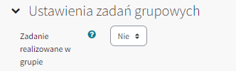 ustawienia zadań grupowych